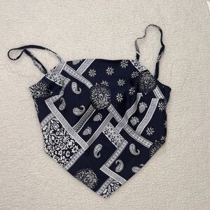 (5 for $55) Bandala Navy and White Bandana Print Fabric